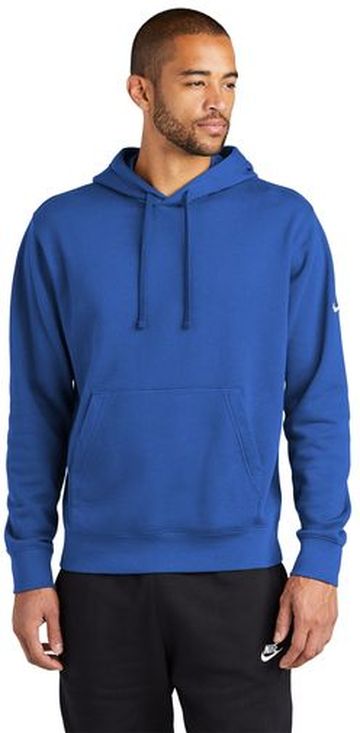 Nike Club 8.2 oz 80/20 Cotton/Polyester Fleece Sleeve Swoosh Pullover Hoodie Sweatshirt